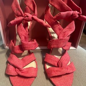 Women's Red Strappy Sandals